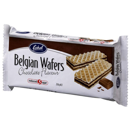 Eskal Reduced Sugar Chocolate Belgian Wafers 200g