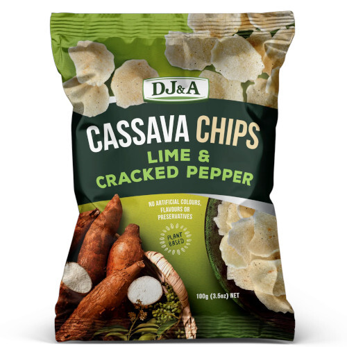 DJ&A Cassava Chips Lime & Cracked Pepper 100g